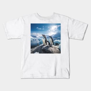 Penguins In Natural Habitat - Wildlife Kids T-Shirt